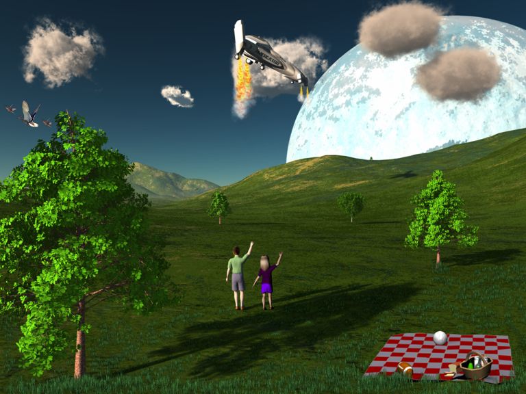 This is an image of The Battle Over Avalong