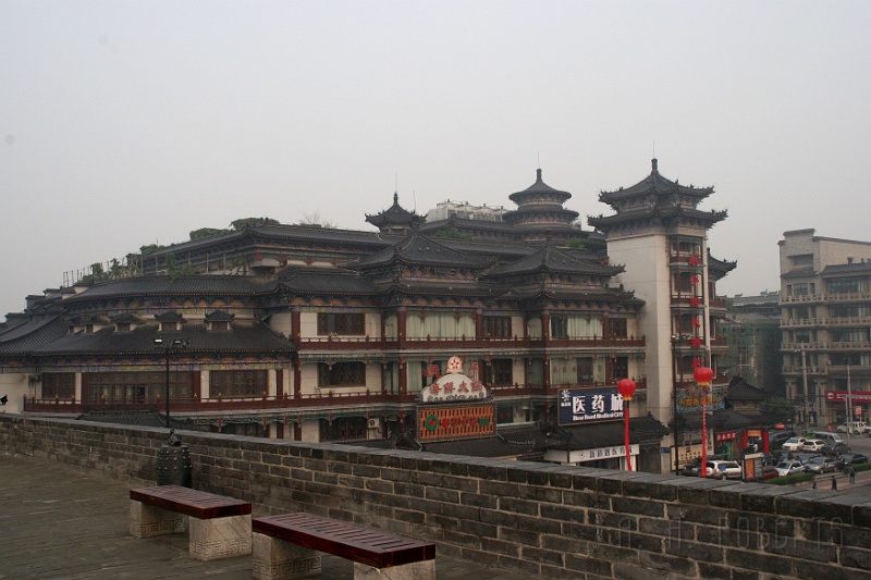 x2.jpg - This is atop one the city wall by the gate looking out at some traditional architecture.