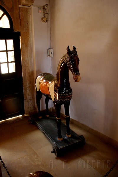 IMG_6259.JPG - This the wooden horse they used to train the little boy Maharajas on before they got a real horse.