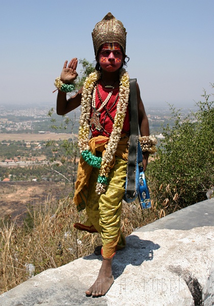 IMG_5623.JPG - This young man proclaimed himself to be Rama and posed for me.  I gave him an offerring of 10 rupies and he was appeased.