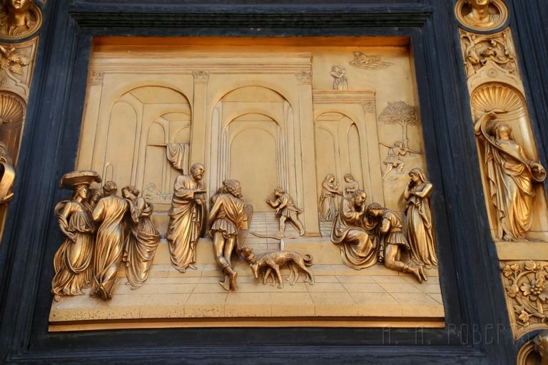 IMG_3819.jpg - I'm no bible scholar.  Maybe you can figure out what each panel means.