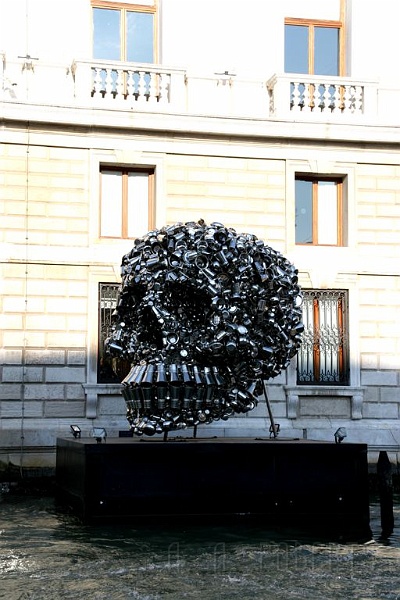 IMG_3550.jpg - This sculpture was renently purchased and placed on display in front of one of the palazzos on the grand canal.